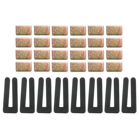 

Uxcell Ceiling Fan Blade Balancing Kit 8 Sets Include 8Pcs Clips and 24Pcs Self-adhesive 3G Weight Gold Tone/Black
