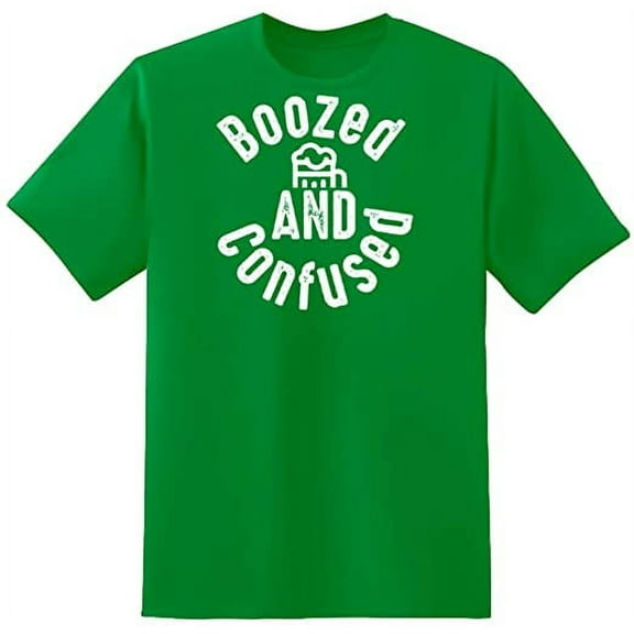 RedBarn Unisex Green Half Sleeves Cotton Confused Graphic T Shirt