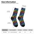 thumbnail image 6 of Uemuo Magical Mushrooms and Flowers Pattern Women's Crew Socks, Soft Durable Breathable Moisture-Wicking with Odor Control Cotton socks, 6 of 9