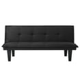 thumbnail image 4 of Leumius Black Futon Sofa Bed,Modern Faux Suede Convertible Sofa Bed with 3 Adjustable Backrest Angles,Loveseat Sleeper Couch for Living Room Apartment Furniture, 4 of 8