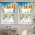 thumbnail image 2 of LALILO Kitchen Curtain Valance Beach With Summer Time And Rod Pocket Window Curtain 52"x 18" Set of 2, 2 of 5