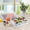 thumbnail image 5 of 2 Tier Cupcake Carrier, Each Tier Holds 12 Cupcakes, 2 in 1 Stackable Cupcake Container and Cake Keeper with Lid, Clear Plastic Box Holding 24 Pastries for Birthday Party Bakery Supplies, 5 of 9