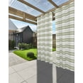 thumbnail image 3 of nqOlkjepod Outdoor Curtains for Patio Waterproof, Boho Sage Green Stripe Outdoor Privacy Panels Grommet, Abstract Geometric White Minimalist Blackout Outside Curtains for Porch 54"x95", 2 Panels, 3 of 8
