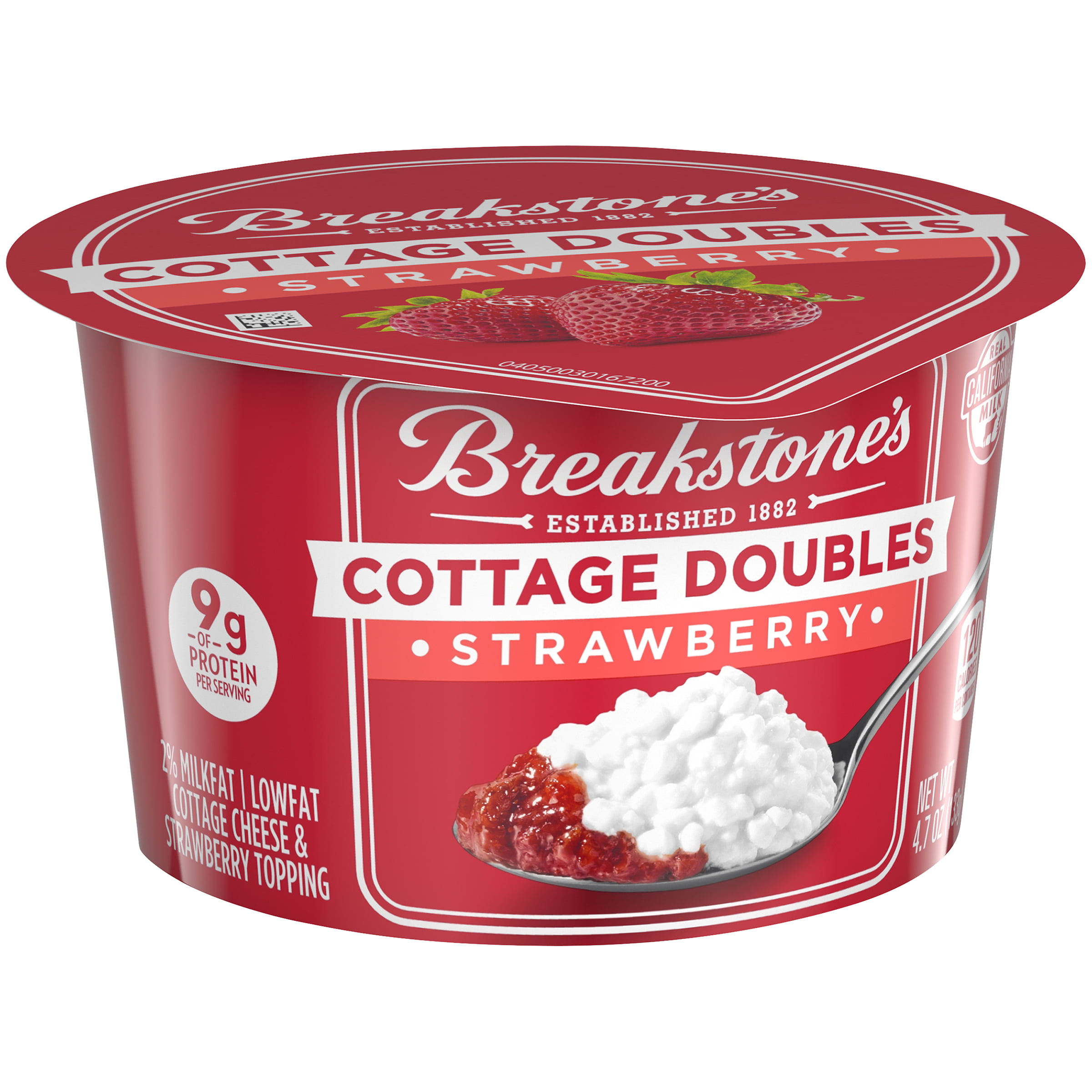 Breakstone S Cottage Doubles Strawberry Cottage Cheese 4 7 Oz Cup