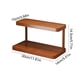 thumbnail image 3 of Estante de madera de dos niveles para sobremesa • Portavasos y vasos para escritorio de oficina • Estantería organizadora de dos capas para encimera y baño de cocina, 3 of 7