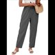 thumbnail image 3 of Pantalones de con Cordón Ajustable para Mujer, Pantalones de Playa de Verano con Cintura Elástica. Gris M, 3 of 10