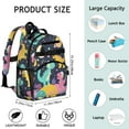 thumbnail image 6 of Cute Dinosaur Pattern Backpack for School,Cute School Bag,Schoolbag with Adjustable Shoulder Straps & Padded Back,15.25"x11.5"x5.25", 6 of 6