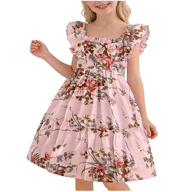 retro ruffle dress Mini Lark & Lily Boutique tiered skirt design with ruffle accents Vintage Ruffle Sheer Embroidered Dress
