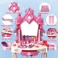 thumbnail image 4 of Mesa de maquillaje DeaO para niños pequeños, 76 cm, con silla y espejo, 4 of 6
