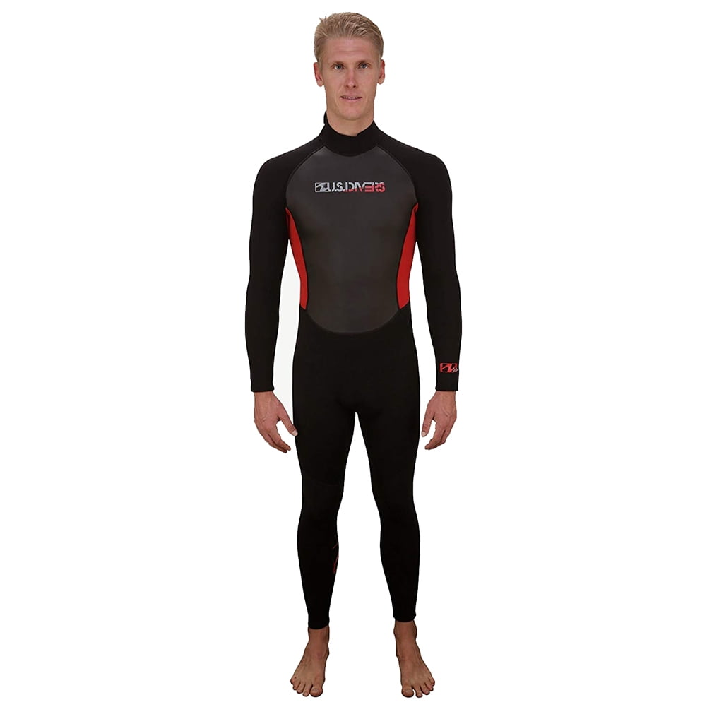 U.S. Divers Mercury Black/Red Full Adult Wetsuit, Small