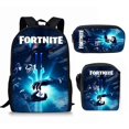 thumbnail image 1 of Mochila Fortnite de 3 piezas con diseño de anime para videojuegos, incluye bolsa para portátil de 17 pulgadas, bandolera y estuche para lápices., 1 of 5