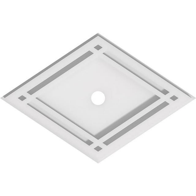 Ekena Millwork CMP14X9DD-01000 1 in. ID x 4.75 in. Rectangle Diamond Architectural Grade PVC Contemporary Ceiling Medallion