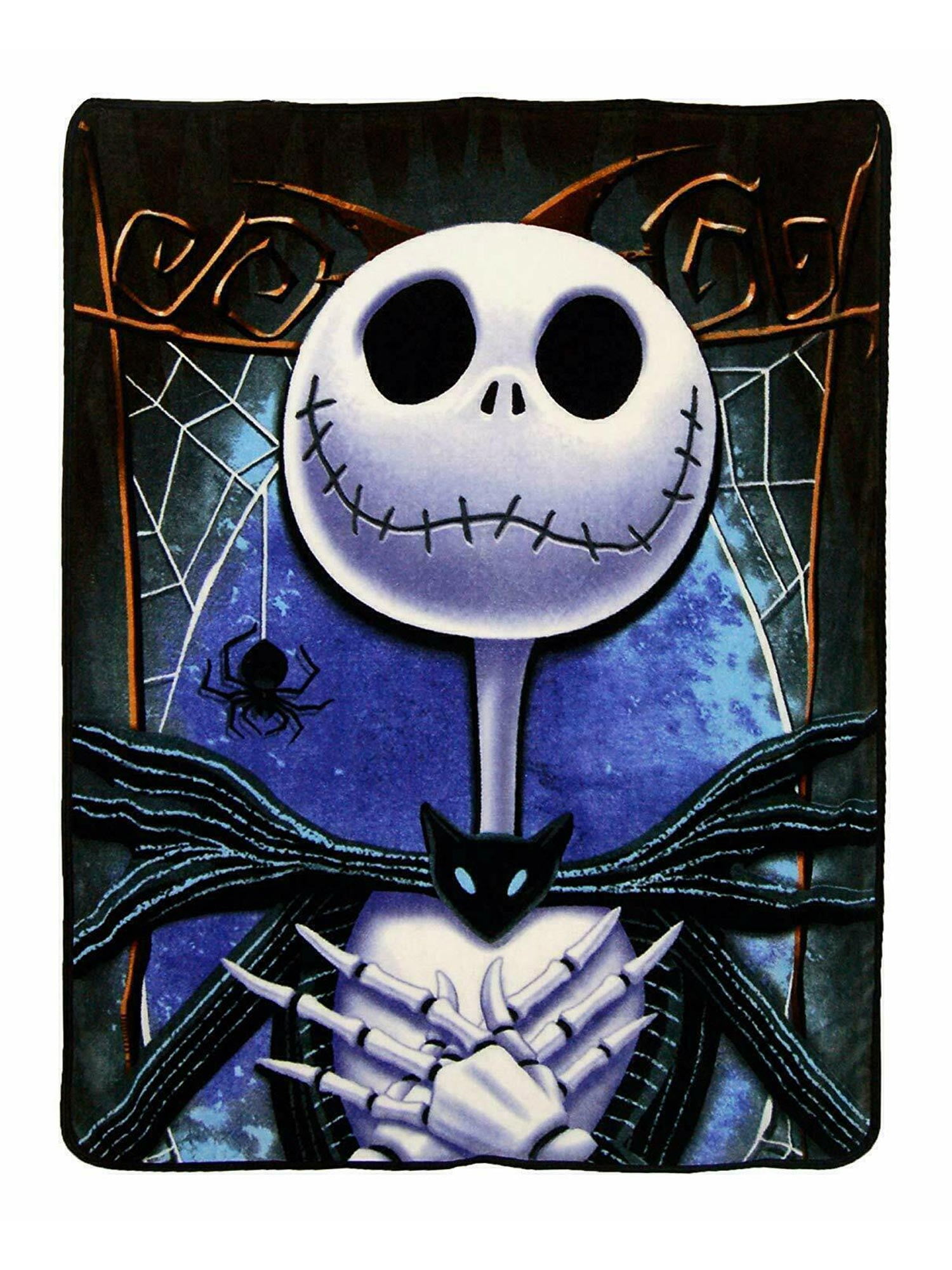 Disney Nightmare Before Christmas Jack Skellington 46"x60" Fleece Throw
