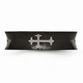 thumbnail image 4 of Primal Steel Stainless Steel Black IP Plated Cross 6mm Concave Band, 4 of 9