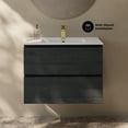 thumbnail image 2 of Liberte 30" Wall-Mounted Bathroom Vanity in Black Oak with Sink Top, 2 of 10