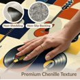 thumbnail image 6 of ODIKA 8'x10' Washable Area Rug Guitar Rock Music Vinyl Record Motif Retro String Themed Rocks for Living Room, Under Sectional, Family , Durable, Non-Slip, 6 of 7