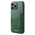 thumbnail image 2 of Feishell Luxury PU Leather Case for iPhone 13 Pro, Soft Silicone Shockproof Slim Thin Fit Lightweight Card Slot Holder Case, Anti-Scratches Non-Slip Glossy Phone Cover for iPhone 13 Pro,Darkgreen, 2 of 4