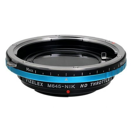 UPC: 0847372029495 | Fotodiox M645-NikF-Pro-NDThrtl Vizelex ND Throttle Lens Mount Adapter – Mamiya 645 Mount Lenses To Nikon F Mount SLR Camera Body with Built in Variable ND Filter