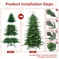 thumbnail image 2 of Christmas Trees 6.5FT Green PVC+PE Christmas Tree with 2142 Tips – Full & Lush Hinged Tree with Metal Stand, Easy Assembly, Realistic Mixed Needle Design,Artificial Christmas Trees, 2 of 19