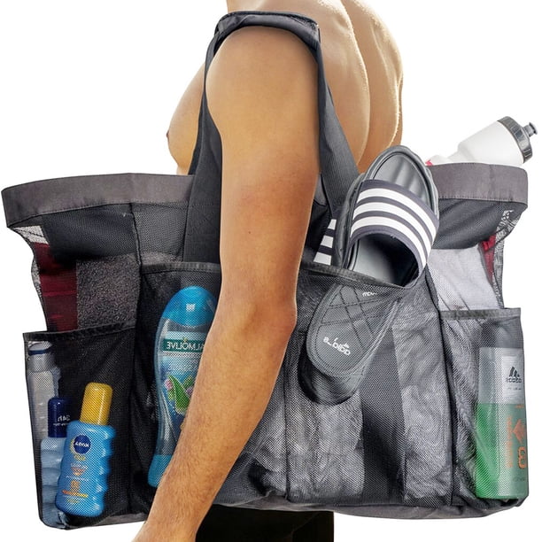Monstrate Bolsa de almacenamiento para la playa, bolsa de gran capacidad para exteriores, funda multifuncional de mano, bolso de mano resistente Almacenamiento y organización del hogar