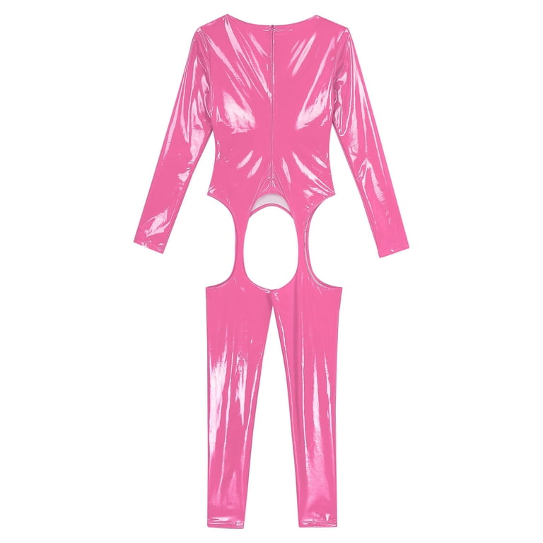 Women Latex Catsuit Full Body Suit Underwear Halloween Fancy