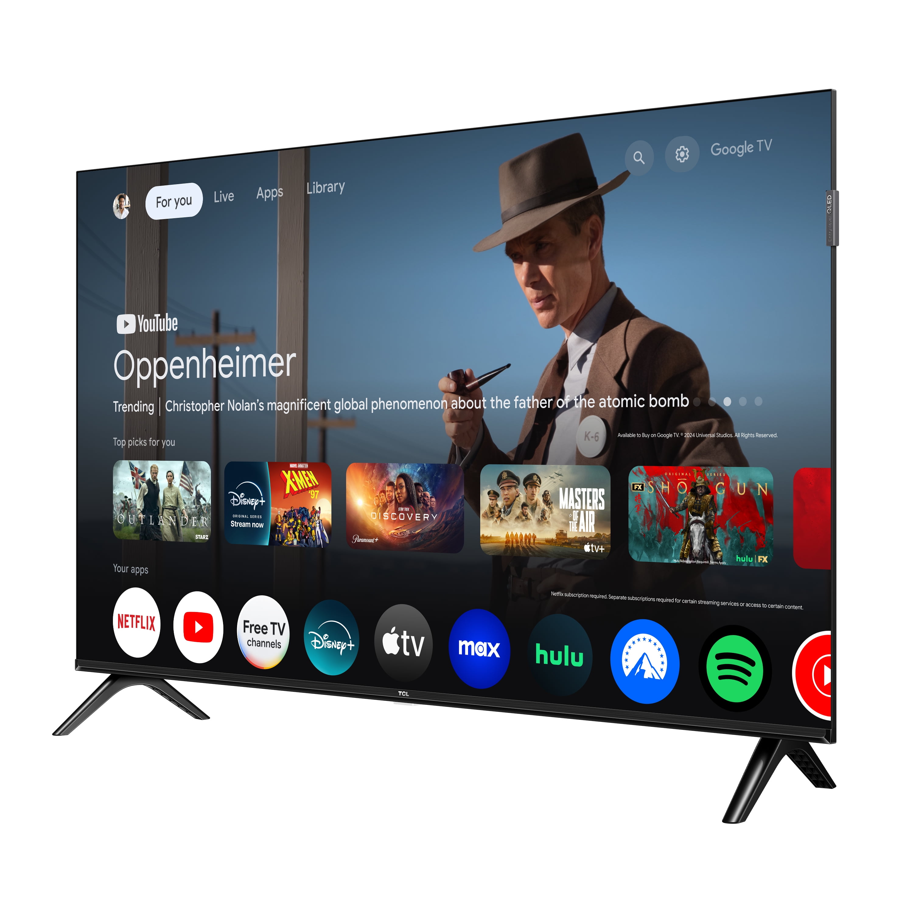 Téléviseur intelligent TCL QLED 1080P FHD de 43" Série Q31K avec Google TV – 43Q31K TCL 43" 1080P QLED Google TV