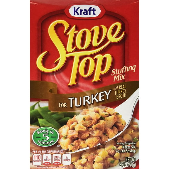 Kraft Stove Top Turkey Stuffing Mix (Pack of 3) 6 oz Boxes