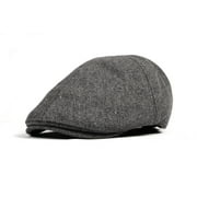 WITHMOONS Wool Newsboy Hat Flat Cap SL3021 (Darkgray)