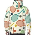 thumbnail image 3 of Bingfone Racket and Tennis Ball Men's Drawstring Hoodie Long Sleeve Pocket Sweatshirts-X-Large, 3 of 6