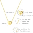 thumbnail image 7 of DESIGNICE Women'S Silver Initial Necklace Stainless Steel Love Heart Tiny Letter Necklace Personalized Name Jewelry for Girlfriend Gift 26 Alphabet Letters (J), 7 of 7