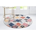 thumbnail image 4 of Rugs.com Morocco Collection Rug – 4 Ft Round Multi High-Pile Rug Perfect For Kitchens, Dining Rooms, 4 of 9