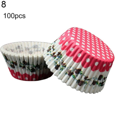 

100Pcs Cupcake Cake Liner Baking Cup Muffin Dessert Holder Kitchen Decor Blue