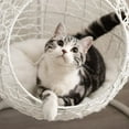 thumbnail image 7 of Sam's Pets NALA 23.5" Hanging Egg Cat Condo, White - Two Soft Cushions, Washable, Cozy, Wicker Design, Sturdy, 7 of 7