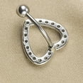 thumbnail image 4 of Designice 14G Belly Button Ring ,Heart Shiny Navel Rings, Belly Button Piercing Hypoallergenic, 4 of 7