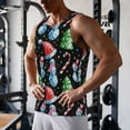thumbnail image 5 of Gukieu Disco Mirror Ball Snowman Print Men's Quick Dry Fitness Vest, Round Neck Sleeveless Fitness Bodybuilding Top-Medium, 5 of 7