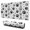 Grey Dog Paw, variant on Long Mouse Pads for Desk,Paw Prints and Bones Desk Mats on Top Of Desks, Desk Mouse Pad Extra Large with 3mm Non-Slip Base and Stitched Edge for Gaming,Office,Work,Home 31.5"x11.8"