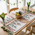 thumbnail image 5 of Christmas Placemats Set of 6, Xmas Tree Botanical Red Berry Pinecone Washable Wipeable Table Mats for Dining Tables, Indoor Outdoor Kitchen Place Mats for Holiday Party Table Decor, 5 of 9