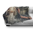 thumbnail image 3 of Europe Soft Flannel Fleece Blanket, Picture of an Old Town at Sunset with Retro Vintage Effect Nostalgia Touristic City, Cozy Plush for Indoor and Outdoor Use, 50" x 70", Multicolor, by Ambesonne, 3 of 6