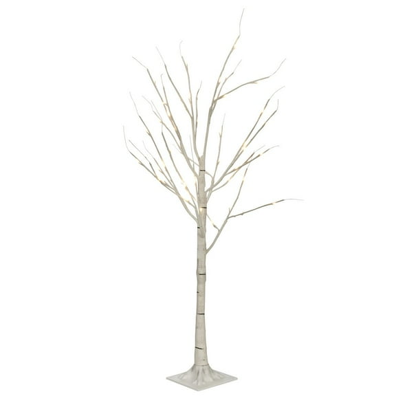 Hi-Line Gift Ltd. Birch Tree On Metal Base In/Outdoor 48 LED 47 Inch High with 8 Lighting Modes