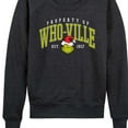 thumbnail image 3 of Dr. Seuss - The Grinch - Whoville Collegiate - Women's French Terry Pullover Long Sleeve Shirt, 3 of 5