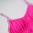 thumbnail image 4 of Huesdet Women Plus Size One Piece Swimsuit Athletic Tummy Control Ruched Bathing Suit with U-Back[Red,XL], 4 of 9