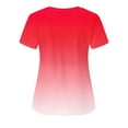 thumbnail image 3 of Chiccall Women's Medical Nursing Ombre Uniform Print Scrub Tops with Two Pockets on Clearance, 3 of 4