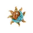 thumbnail image 2 of Décoration Visage Corps Céleste Soleil et Lune Bleue Intérieur et Extérieur Mur, 2 of 6