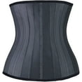 thumbnail image 3 of YIANNA Waist Trainer for Women Underbust Latex Sport Girdle Corsets Cincher Hourglass Body Shaper Black x-large, 3 of 7