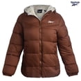 thumbnail image 3 of Chaqueta puffer acolchada Reebok para mujer, talla mediana, color cognac, 3 of 7