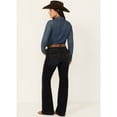 thumbnail image 3 of Shyanne Women's Tess Mid Rise Trouser Performance Stretch Denim Jeans Dark Wash 31W x 34L, 3 of 4