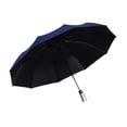 thumbnail image 2 of fenteer Automatic Folding Umbrella Folding Travel Umbrella for Rain for Beach Summer Blue, 2 of 8