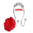 thumbnail image 5 of Rose Shower Curtain Hooks Stainless Steel Shower Curtain Rings Resin Rose Flower Design Decorative Shower Hook for Bathroom Home Decor, 12 Pcs/Set, 5 of 6