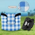 thumbnail image 6 of Haosy Blue Gingham Checker Pattern Golf Mallet Putter Cover Strong Magnetic Leather Golf Club Headcover Closure, 6 of 7