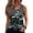 Dark Green, variant on Womens Sleeveless Tunics Henley Shirts U-Neck Button Down Blouse Tank Tops Casual Pleated Basic, Light Green S